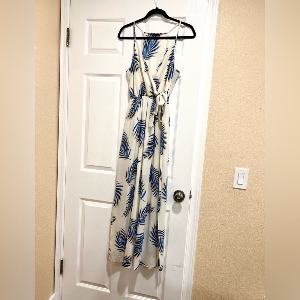 Tropical Tie Dress with slits